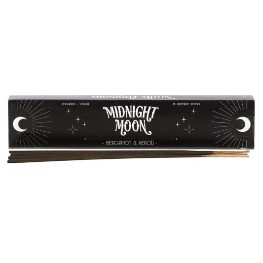 Midnight Moon incense sticks packaging with incense sticks on a white background